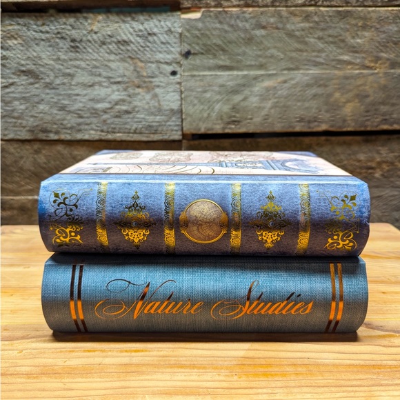 Pair of decorative book keepsake boxes. Nature and Paris themed. - Picture 2 of 9